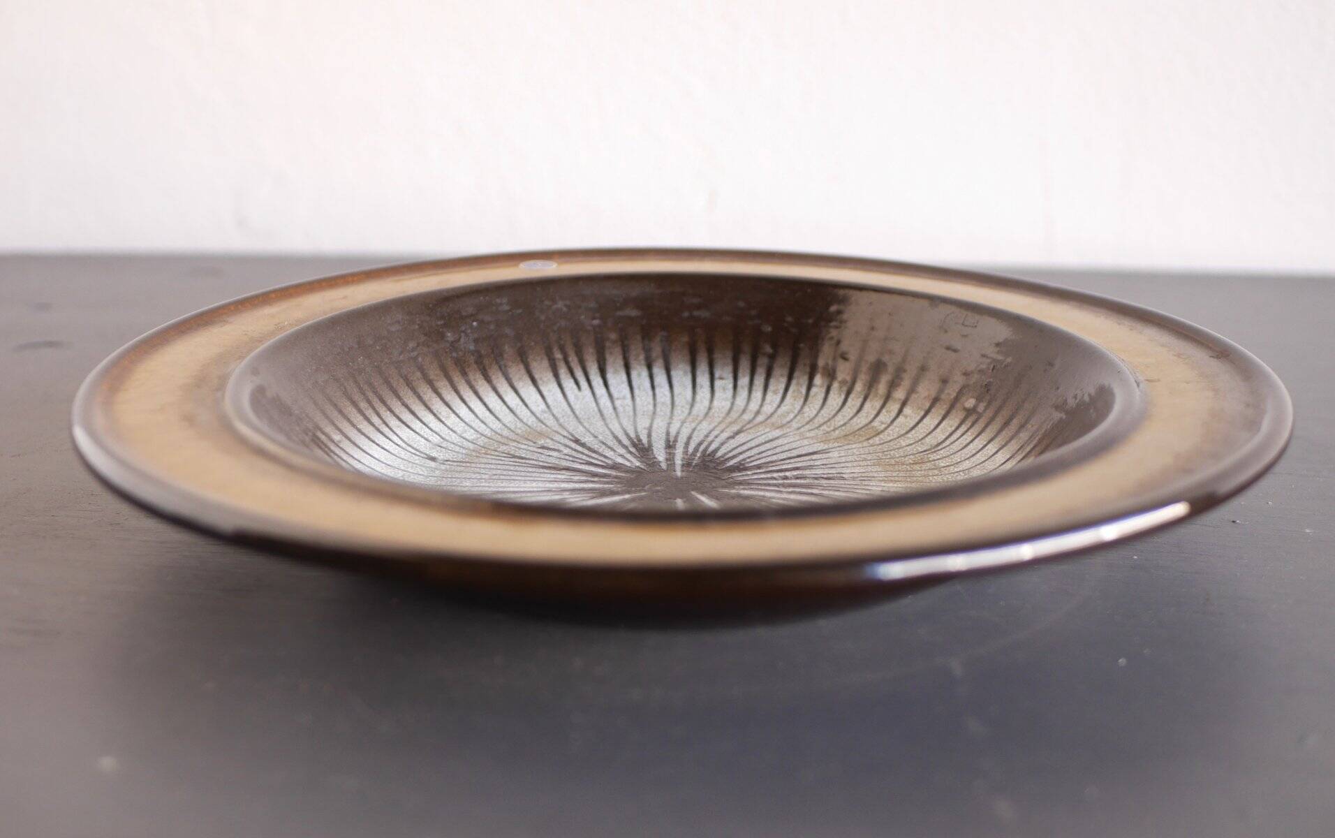Large mid-century modern pottery Cleo bowl by Mari Simmulson for Uppsala Ekeby, 1970s
