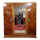 Art Deco wardrobe in burl wood, circa 1925-1930.