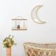 Rattan moon mirror and vintage bohemian cannage