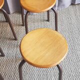 Series of 4 stackable vintage stools