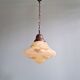 Art Deco suspension in marbled opaline, Scailmont (Belgium), 1920-30