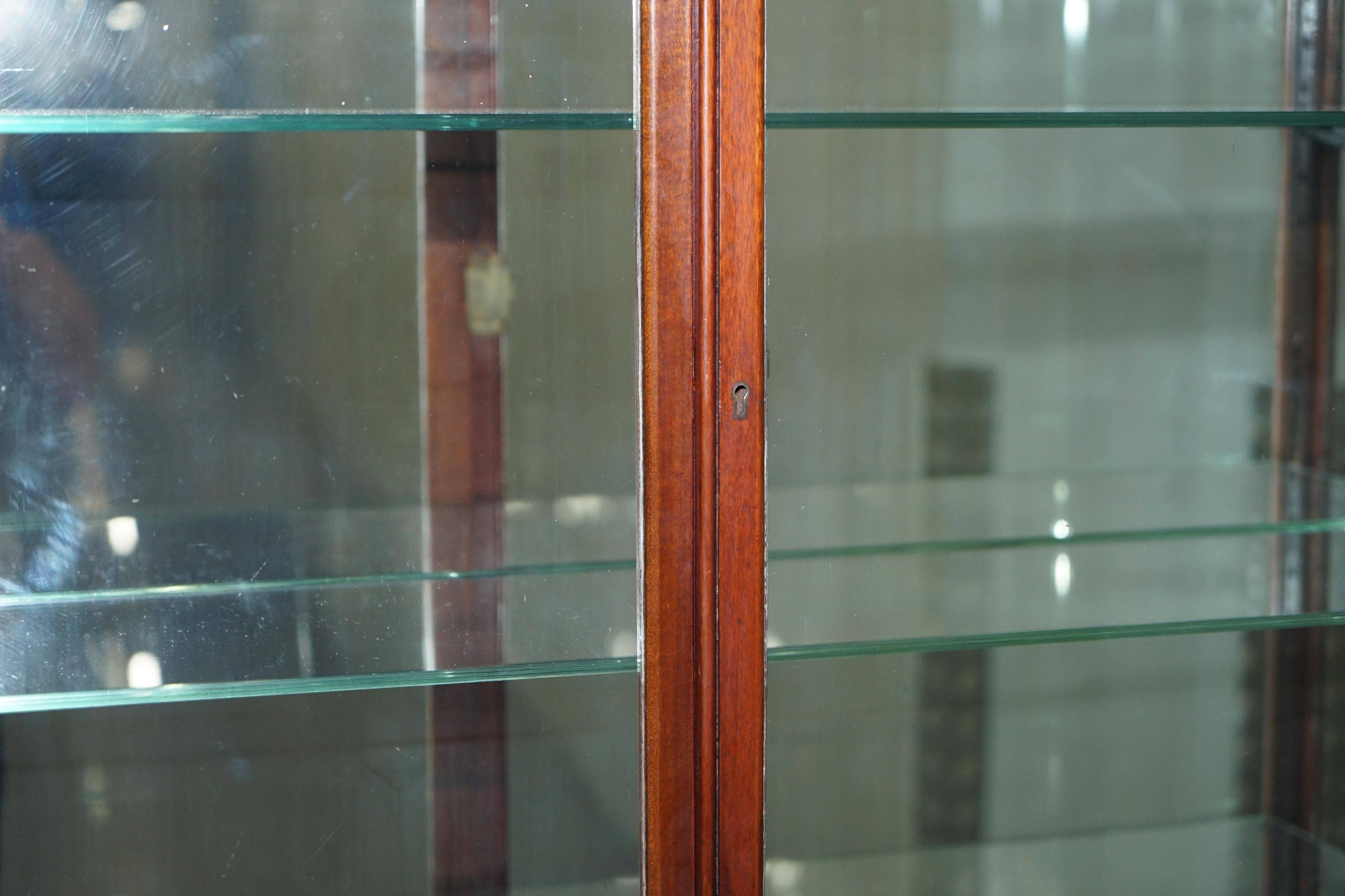 Rare glass-fronted Victorian apothecary cabinet.