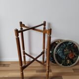 Pedestal table, round side table with serving trays