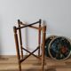 Pedestal table, round side table with serving trays