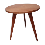 Round table in light oak with scandinavian tripod foot of 1960
