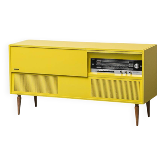 Vintage Lumophon radio cabinet from the 1960s modernism