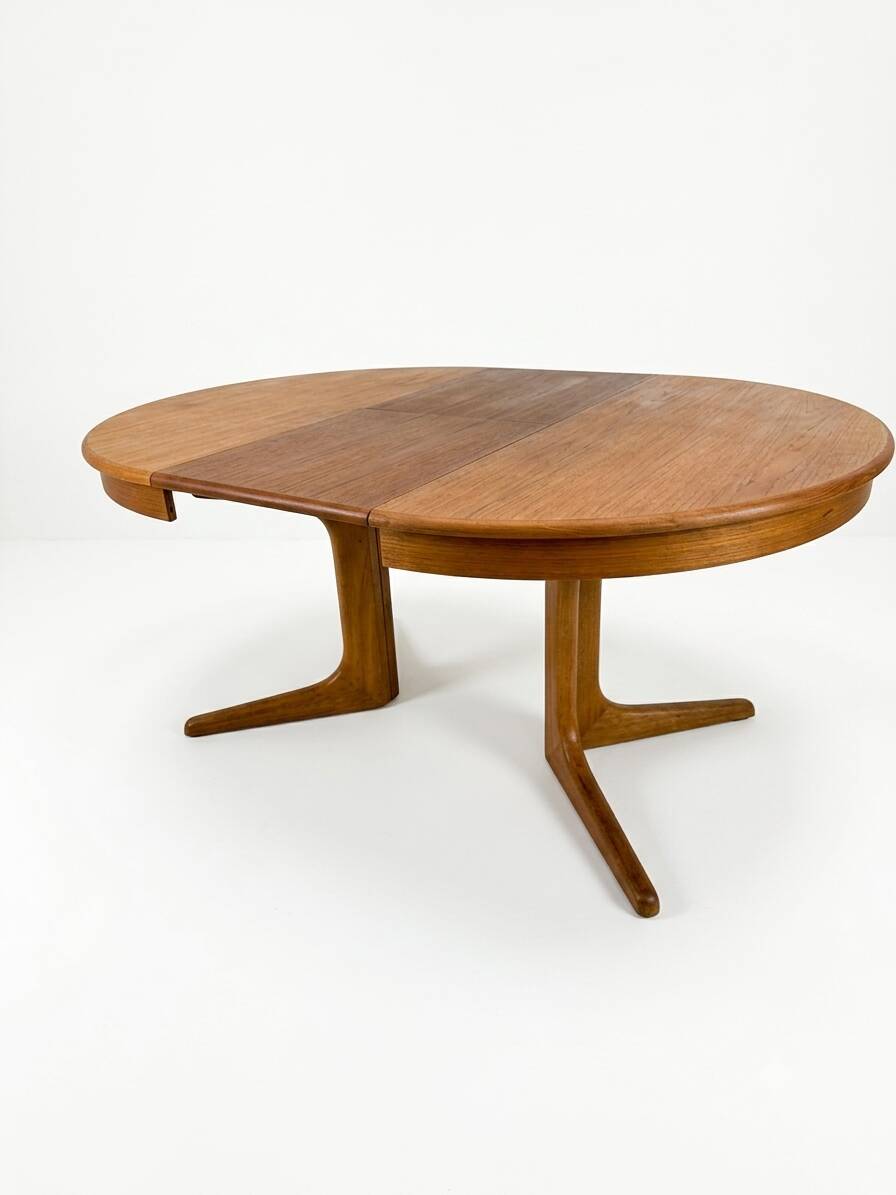 Table extensible Baumann en teck des années 60, (2 rallonges)