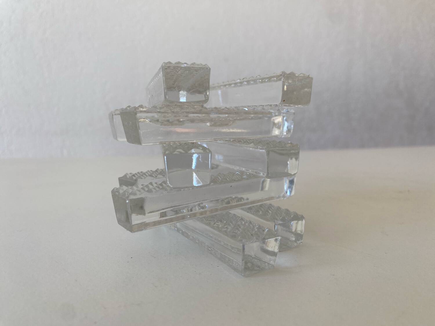 10 old crystal knife holders