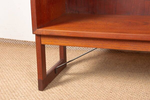 Grande étagère Scandinave en Teck, 6 étagères réglables par Borge Mogensen