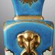 Longwy enamel vase - Art Deco - exotic elephant decoration