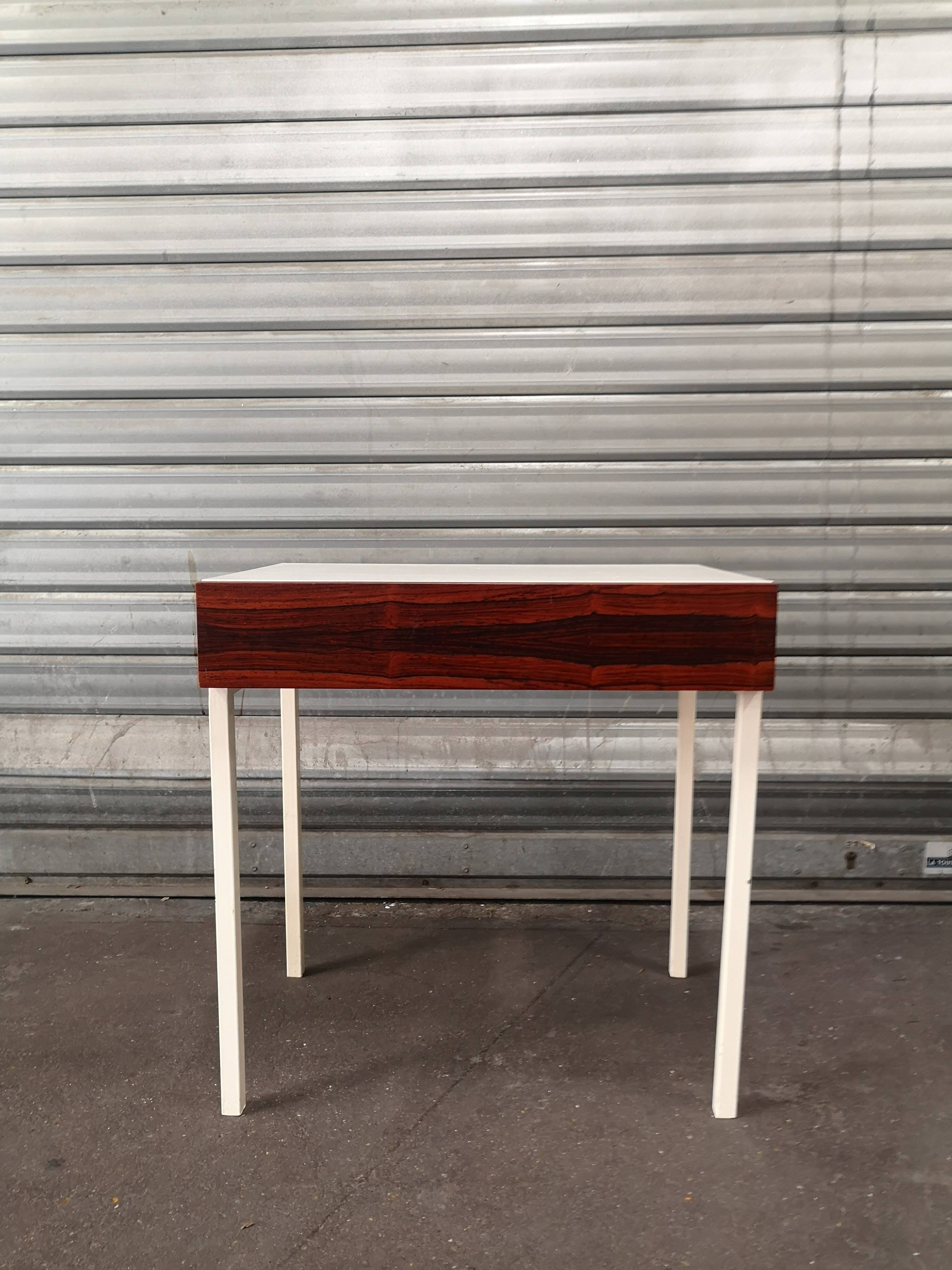 Scandinavian side table or bedside table for Interlubke in rosewood and melamine, design Germany 1970