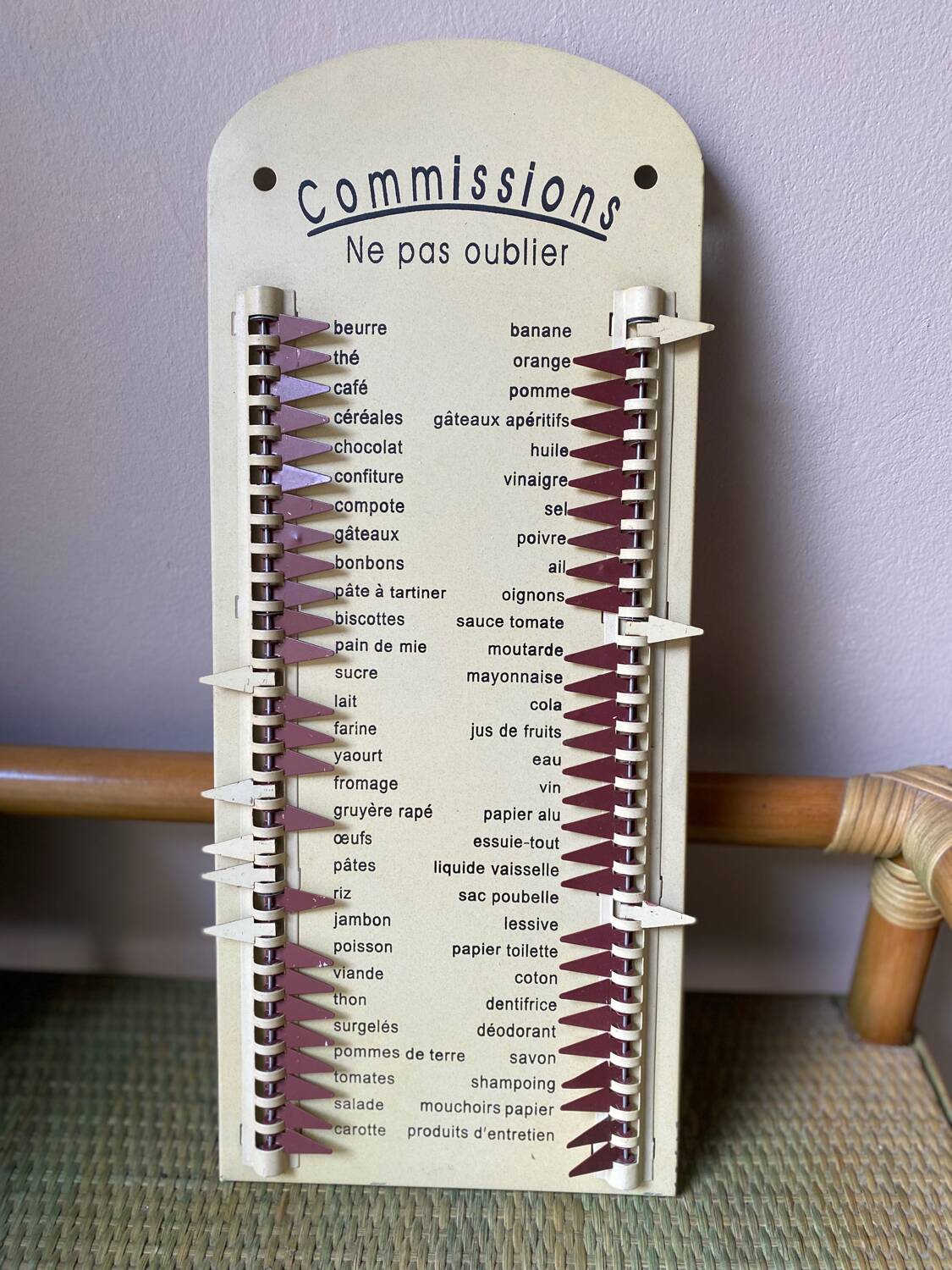 Pense bête commissions en métal