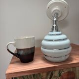 Blue and silver wall light