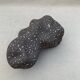 Raw black stoneware vase