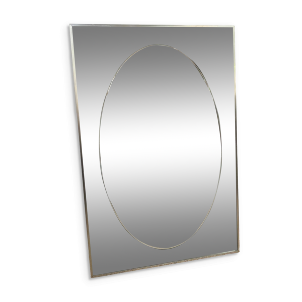 Miroir vintage fumé et naturel 1970 — Beyit