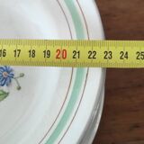 Set of eight Lunéville plates