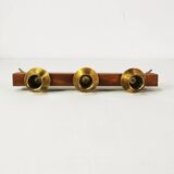 Modernist teak candlestick, Germany, 1960s.