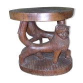 Carved table made of African ironwood.