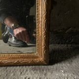 Folk art, Louis XVI style gilded mirror, 18th century