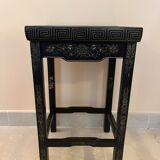 4 nesting tables Chinese patterns black lacquer