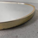 Asymmetric vintage mirror with gold rim, 1960s