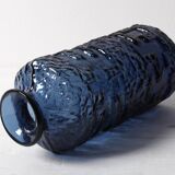 Cobalt Blue Glass Vase: Mid-Century Modern Swedish Design / 1970s