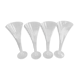 4 champagne flutes in crystal engraved Marguerite