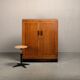 Cabinet d'archive en chêne moderniste, commode dans le style de l'École d'Amsterdam