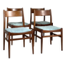 Ensemble de 4 chaises vintage scandinaves
