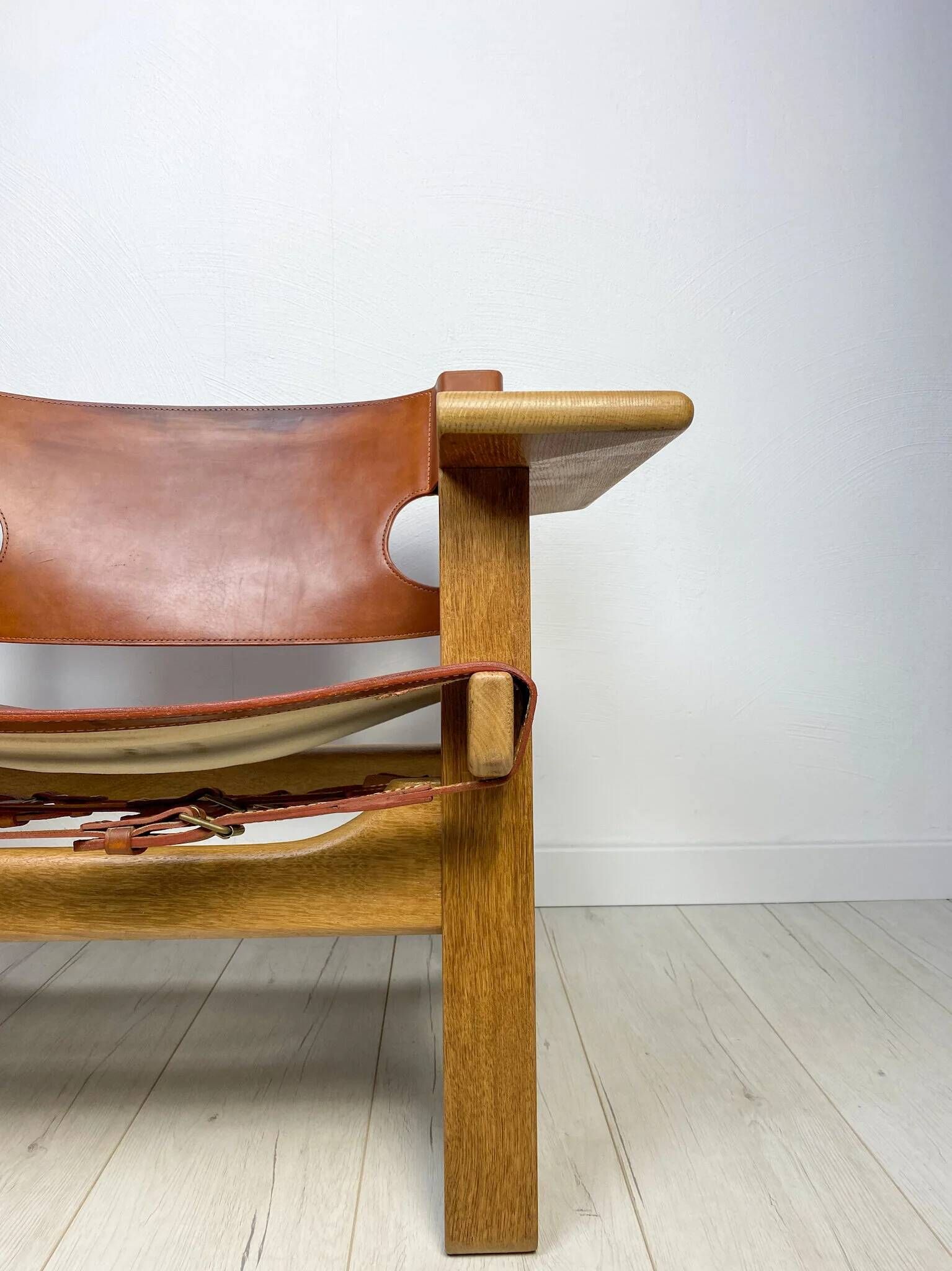 1950s Vintage Oak Spanish Chair by Børge Mogensen for Fredericia