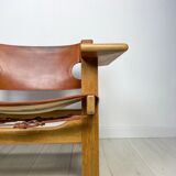 1950s Vintage Oak Spanish Chair by Børge Mogensen for Fredericia