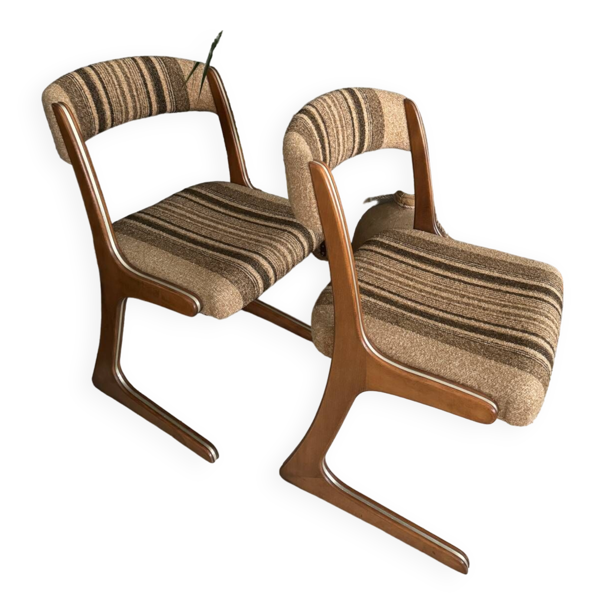 Pair of vintage Baumann Kangaroo chairs