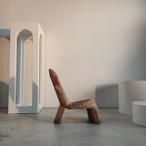 Armchair made of recycled solid teak