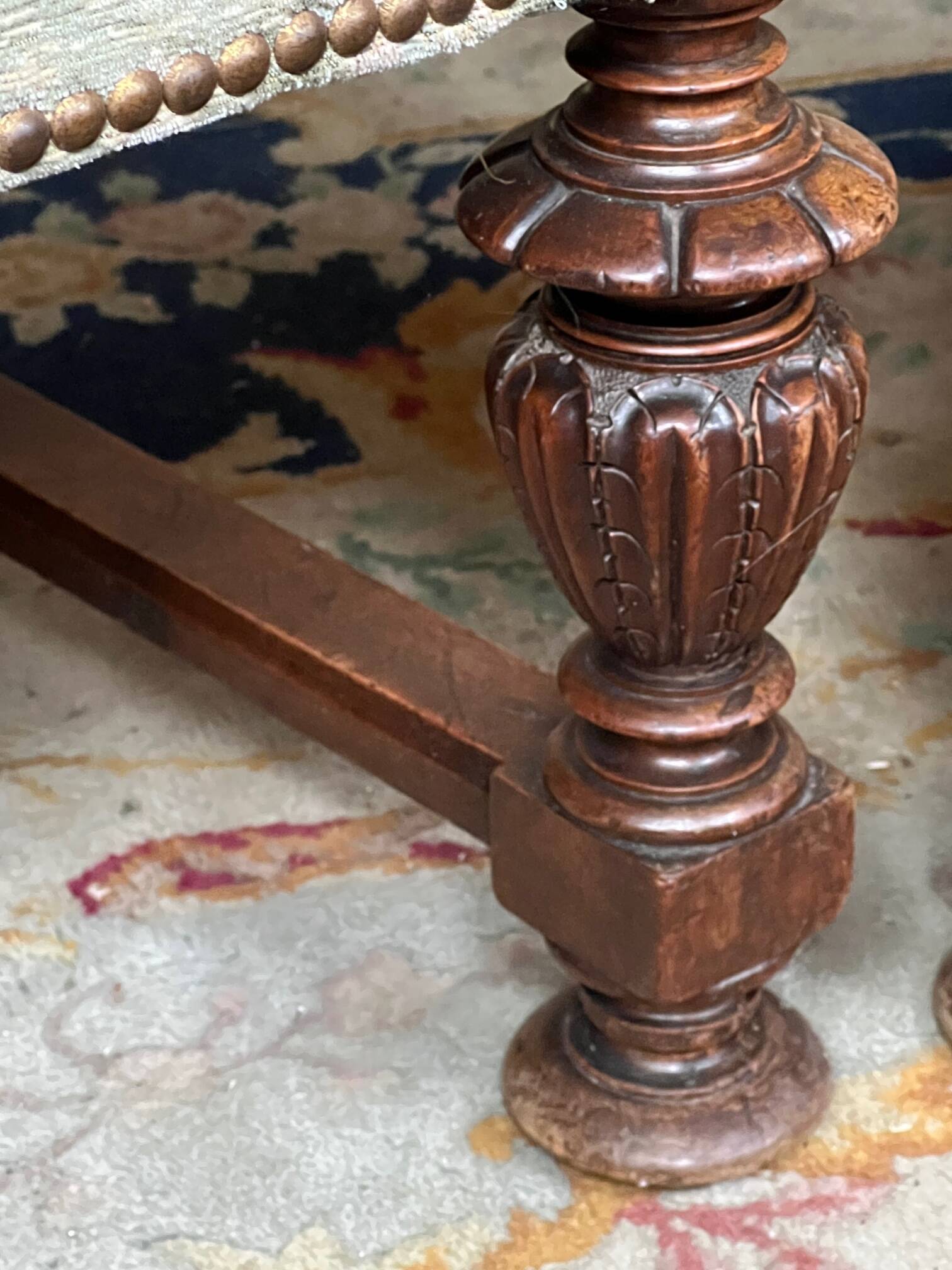 Pair of Renaissance style armchairs.