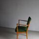 Green beechwood armchair | Nordiska Kompaniet | Sweden | 1940s