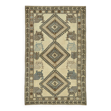 Tapis vintage anatolien turc 154 cm x 247 cm