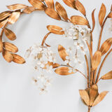 Applique murale Hans Kögl dorée du milieu du siècle