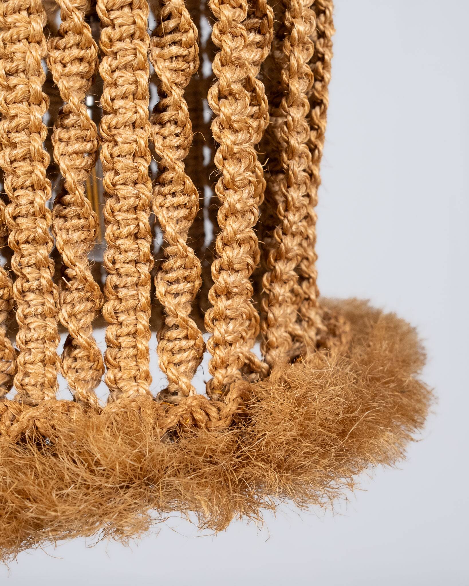 Macramé suspension, Audoux and Minet style, France, 1960s