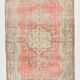 5x8 Turkish Pale Red & Cream Vintage Rug, 147x243Cm