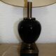 Table lamp neoclassical porcelain brass lacquer circa 1970