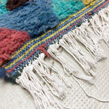 Moroccan Berber rug Boujaad with multicolored patterns 242x143cm