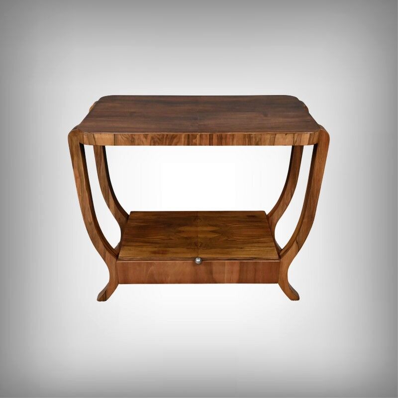 Console en placage de noyer, style art déco – XXe