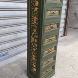 Hand-painted beechwood chest of drawers, 1950s