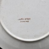 Onnaing ironstone dessert plate "Fleurs Jetées" brown