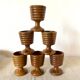 Coquetiers vintage en bois
