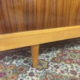 Buffet en bois clair et palissandre années 60