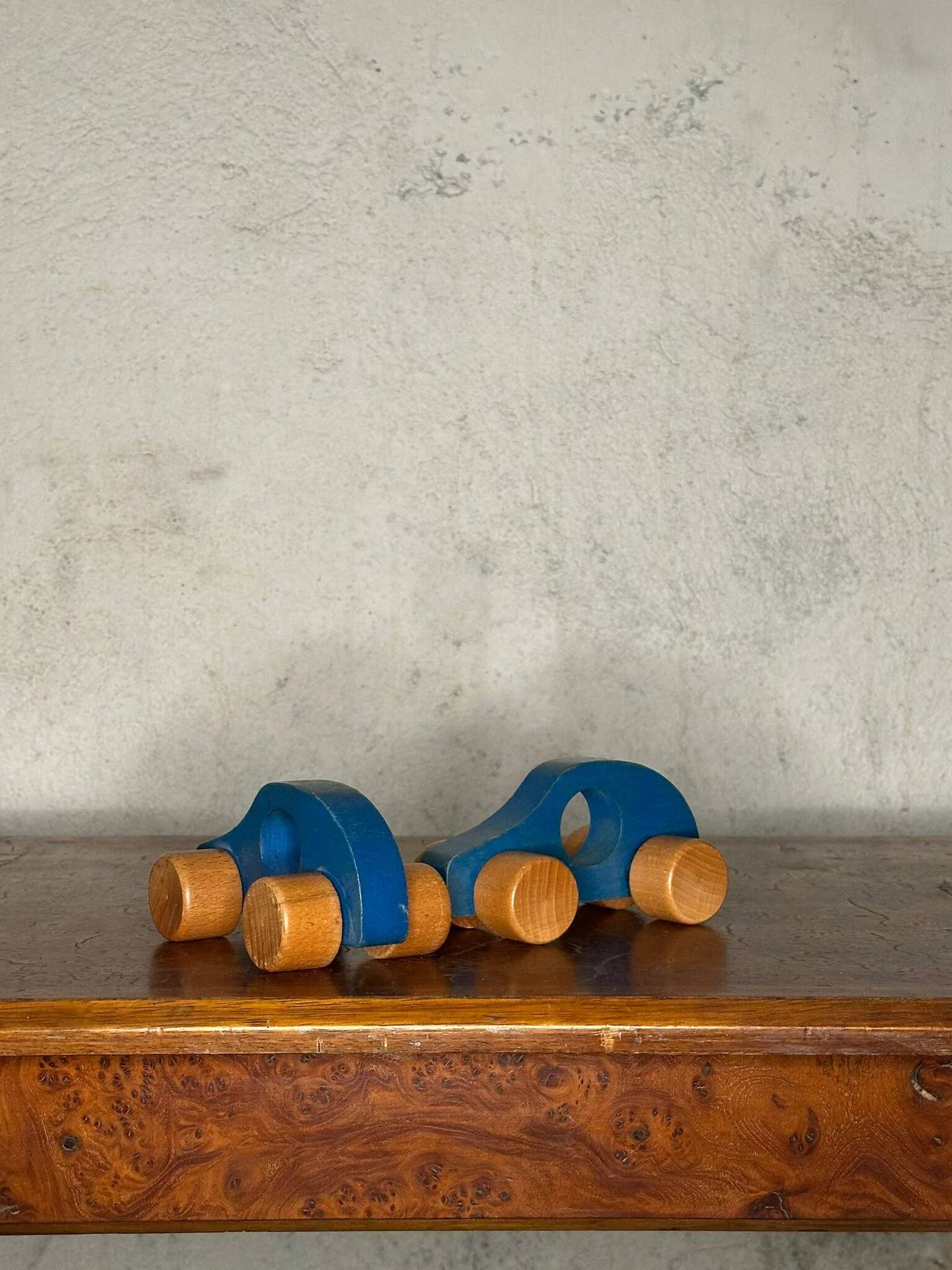 Pair of wooden cars