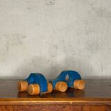 Pair of wooden cars
