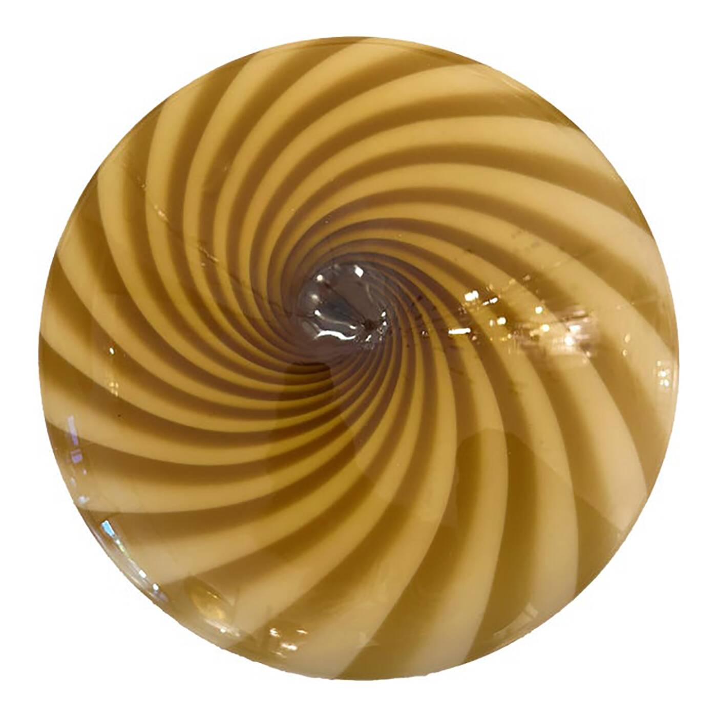 Italian Milky-White and Green Swirls Murano Glass Flush Mount or Wall Sconc