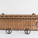 Coat rack 4 hooks in vintage rattan
